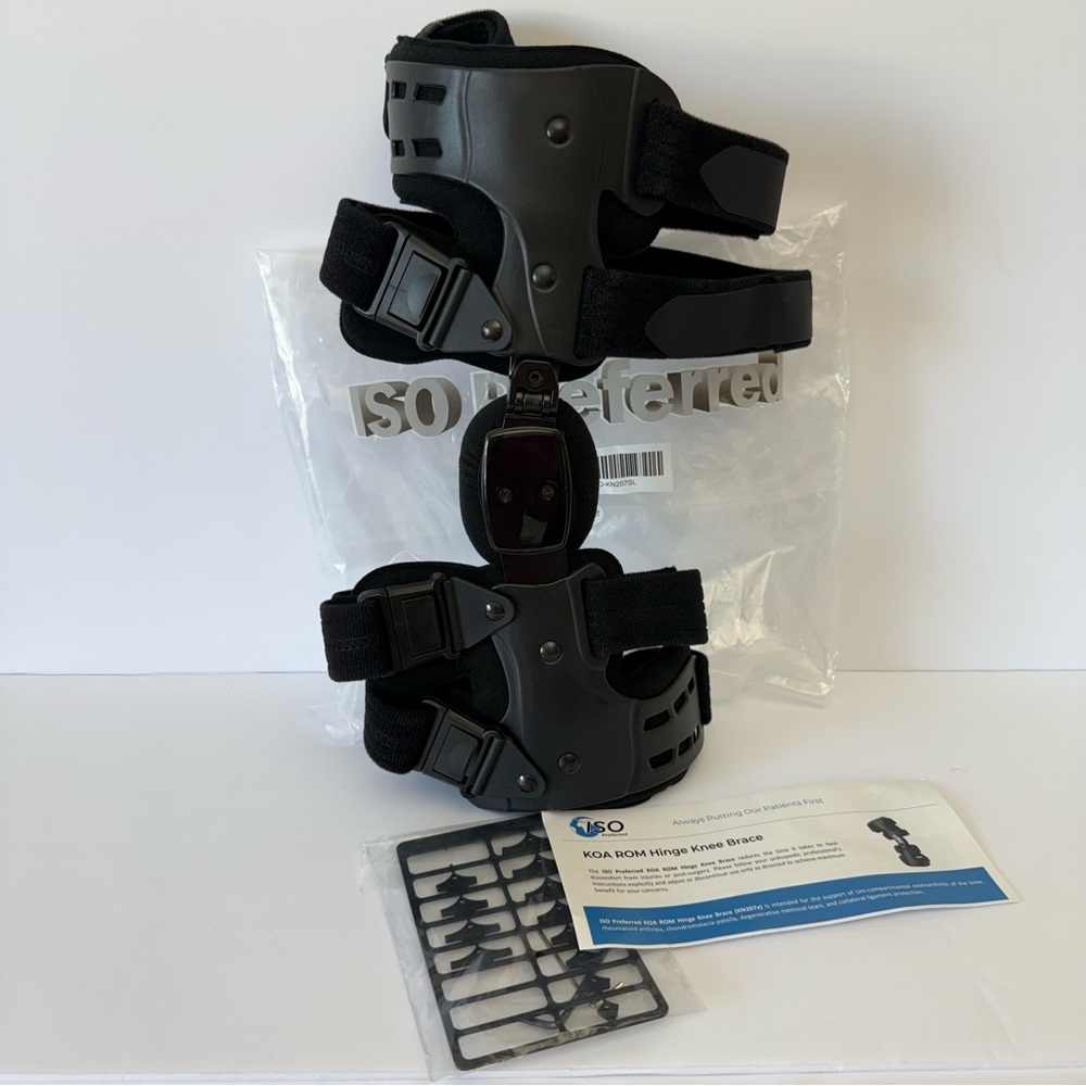 ISO Preferred KOA ROM Hinge Knee Brace Right ISO-KN207SR Uni Fit w/ Straps NEW
